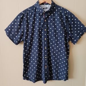 Izod Patriotic Star Shirt Sz L